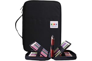 BOMKEE Trousse à Crayons Grande Capacité, 304 Fentes Sac à Crayons de Dessin Grande Capacité Pochette à Crayons de Couleur Organisateur Multicouche pour étudiant Artiste, Enfants et Adultes