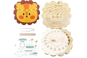 SPERMUOY Zahnbox für milchzähne,Milchzahndose jungen mädchen zahndose milchzähne mädchen junge,Zahnbox Holz Milchzähn-e Box Kinder Milchzähne