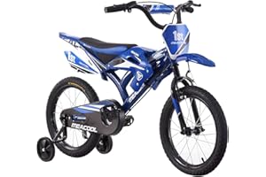 TRIOBLADE 16" Boys&Girls Kids Bicycle Moto Bike Dazzling Motorcycle Bike with Removable Stabilisers Wheels For Ages 3-6 Years Old