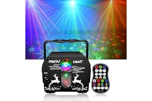 Sentasi Discolicht Partylicht LED Bühnenpro jektor Party Disco Lichter,Dj Leucht Musikgesteuert Mit Fernbedienung 7 Farben 60 Muster Bühnen Deko für Karaoke Familientreffen Hochzeit Bars Geburtstag