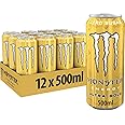 Monsters Energy Ultra Gold, Zero Sugar Energy Drink, Each 500ml, Pack of 12 (From UK)