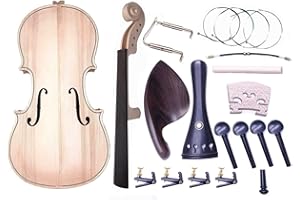 Jiayouy Violin Parts & Accessories 4/4 Violin DIY Kit for Students Beginners Music Lover Make Your Own Violin