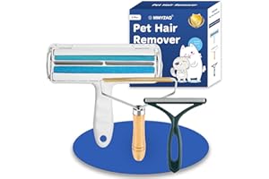 Mmyzao Brosse Anti Poils Animaux,Rasoir Anti Bouloche Manuel,Lot de 3 Chat Chien Accessoire,Ramasse Poils,Brosse Anti Poil pour Vetement,Canapé,Voiture,Lit,Tapis