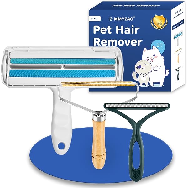 Brosse Anti-Poils Animaux - Double Face - Pour Canapé, Tapis, Vêtements - Réutilisable - 4