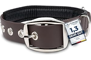 Obroża PetTec dla dużych i małych psów Trioflex™ | odporna na warunki atmosferyczne i regulowana w kolorze | obroża w kolorze czerwonym, brązowym, czarnym i jasnopomarańczowym