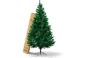 TIBBERS Árbol de Navidad Artificial, Altura de 120 cm, Estructura Desmontable, Ramas Abatibles, Soporte Metálico Plegable, TBS038