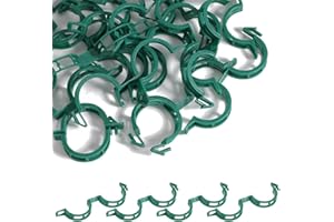 Tyqour 100 klipsów do roślin pnących, do pomidorów, klips do wspierania wzrostu roślin, zielone