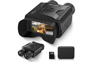 Profey Binocolo Visione Notturna, Digitale Infrarossi, 1440P FHD Vista 500M, Ricaricabile, 9 Livelli IR, Zoom Digitale 8X, 3.5" TFT LCD Per Caccia con 32GB Scheda