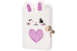 PESLNG Diario Segreto Bambina - Diario con Lucchetto, Ideale per la Scuola e Come Regalo per il Ritorno a Scuola e Occasioni Speciali (Coniglietto arcobaleno, Multi)