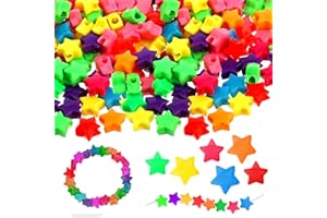 KAYEF 500 perline colorate plastica grande, perline plastica grande, braccialetto di perline acriliche multicolore, gioielli che fanno perline artigianali regalo di Natale San Valentino