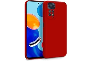 MyGadget Funda para Xiaomi Redmi Note 11 | Note 11s en Silicona TPU - Carcasa de Doble Capa - Case Resistente Antigolpes y Anti choques - Ultra Protectora Rojo