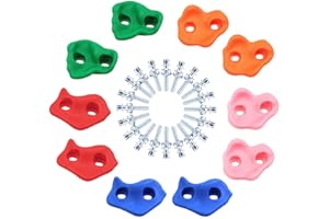 jiuzcare Escalade Enfant Exterieur Kit d'escalade PoignéEs d'escalade pour Mur d'escalade Prise d'escalade Enfants Le De Roches Ensemble De Pierres Escalade Materiel avec MatéRiel De Fixation