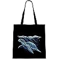 The Purple Tree Ocean Theme Tote Bags For Women, Ecofriendly Cotton Tote Bags, Womens Tote Bag, Eco Friendly Tote Bag, Underwater Turtle Tote Bag, Gifts For Women