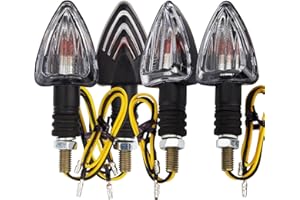 Discoball Universal Motorbike Indicators, 3W Amber 12V DC Waterproof Turn Signals for Motorcycle Scooter Quad Cruiser Off Road