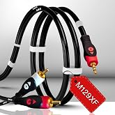 MN6 M129XF Rca kablosu/3 Metre-A+Kalite-3.5mm/Aux ses kablosu-2rca Ses kablosu-Ses Sistemi uyumlu (300, Santimetre)