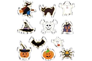 Daover 11 Stück Halloween Ausstechfomen Set, Keksausstecher Partydekorationen, für Kinder, Plätzchen Ausstecher aus , Plätzchenausstecher, Deko