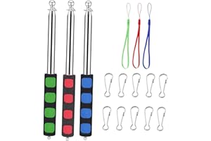 DOINEUFL 3 PCS Telescopic Flag Pole, Handheld Telescopic Pole for Teaching, Extendable Flag Pole Telescopic Flag Pole Festival, Portable Flag Pole