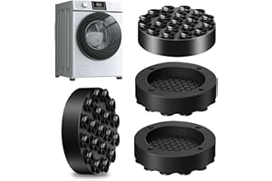 FONWUJIOT Schwingungsdämpfer Waschmaschine, 4 Stück Waschmaschinen Unterlage, Antivibrationsmatte, Anti Vibrationsfüße aus Gummi, Used to Stabilise Washing Machines and Dryers, Acoustic Anti-Vibration mat