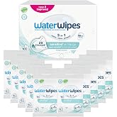 WaterWipes Sensitive+ On The Go Wipes, 10 Packs | 100 x 3-in-1 wipes that cleanse, protect and care for the skin; hypoallerge