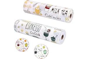 HYXODJY 2 Piezas 30 x 500CM Protector Cajones Cocina Antideslizante Alfombrilla Cocina Impermeable No Adhesiva Libremente Cutable Rollo Antihumedad, Alfombrillas Nevera para Balda, Zapatero y Armario