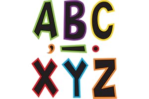 Teacher Created Resources 77282 Electric Bright 7" Fun Font Letters