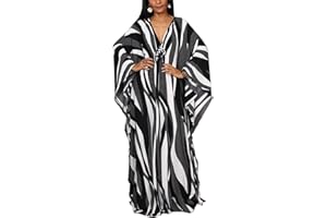 YouKD Femmes D'éTé Longue Caftan Maxi Robe BohèMe Plage Coverups Bikini Robe Loungewear Taille Unique
