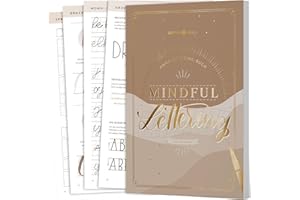 ‎LEBENSKOMPASS LEBENSKOMPASS® Handlettering Buch für Anfänger ”Mindful Lettering” - Achtsam Kalligraphie und Hand Lettering lernen mit dem Vorlagenbuch & Übungsheft