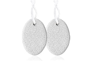 LEFEIRR Pierre Ponce Pied 2 Pièces, Pierre Ponce Naturelle Pédicure, pour Enlever Les Callosités, la Peau Morte, et les Durillons, Soin Pied