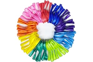 Craftsboys Balloons Pack of 60, Rainbow Set 12 Inch, Assorted Bright Colors, Made With Strong Multicolored Latex, For Helium Or Air Use. Kids Birthday Party Decoration Accessory (Assorted, 60pcs)