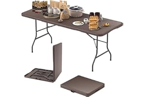 COSTWAY Tavolo da Picnic Pieghevole 180 cm, Tavolo Portatile in HDPE, per Giardino Campeggio Festa, Portata 160 kg (Tavolo)