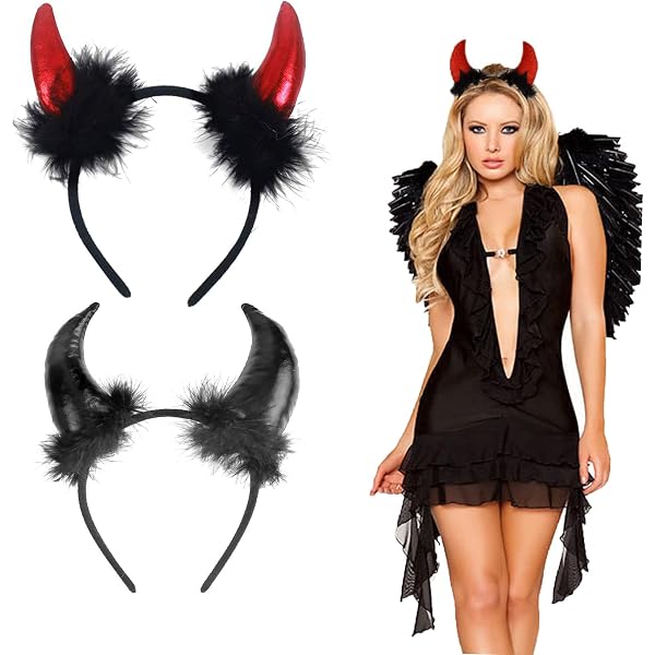 Serre-tête Cornes Diable Halloween YUNHENTONG - Accessoire Déguisement Festif Pour Carnaval Et Fêtes