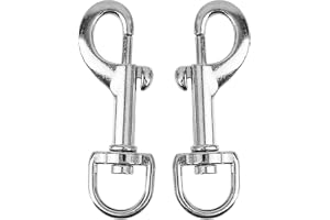 Karbinhake för svivel, 2 st, i silver, storlek 4, för hundhalsband, hundkoppel, karbinhake med rundad svivel, spänne nyckelri