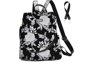 Fmeida Sac à Dos Sac a Main Femme Anti-vol Sac Cabaia Mini Imperméable Sac de Voyage en Nylon Sac Cabas 2 en 1 Sacs à Main Portés Épaule pour Fille École Collèges Shopping