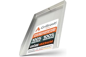 GRILLROST.COM DAS ORIGINAL Piastra per griglia in acciaio inox | Plancha 45x34 cm - adatta per Napoleon LE/LEX/Prestige & Rösle | 4 mm di spessore