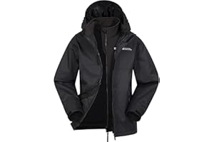 Mountain Warehouse Bracken Wasserfeste 3 in 1 Kinder Winterjacke - Warmer Fleecejacke, Regenjacke, Jungen, Mädchen, Doppeljacke, Übergangsjacke, Winter