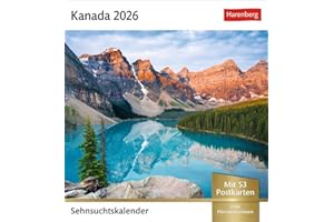 Kanada Sehnsuchtskalender 2026 - Wochenkalender mit 53 Postkarten: Fernweh in einem Foto-Kalender zum Aufstellen. Die schönsten Landschaften Kanadas ... zum Aufhängen (Sehnsuchtskalender Harenberg)