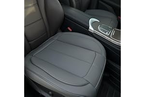 HOMOSTARRY 2-Pack Leder Front Autositzbezug nur unten, Anti-Rutsch gepolstertes Sitzkissen, Full Wrap Sitzschutz mit Aufbewahrungsfunktion Universal Fit für die meisten Autos, SUV, Pick-up Trucks