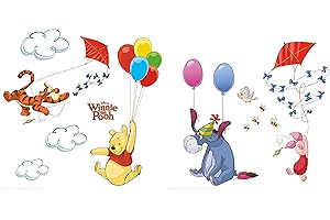 Komar 16403 Winnie Pooh naklejki okienne, kolorowe, 31 x 31 cm