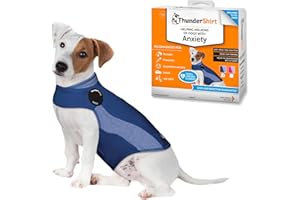 Thundershirt mens Thundershirt Beruhigungsweste Hundemantel für Ã„ngstliche Hunde Dog Anxiety Jacket, Blue, Small UK