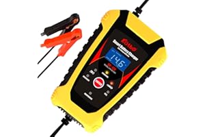 KATBO Automotive Battery Charger 6V/2A 12V/6A 24V/3A Trickle Charger Smart Automatic Battery Charger for Car Motorcycle Boat Marine Lawn Mower Wet AGM Gel Lead Acid (2A/6A 6V/12V)