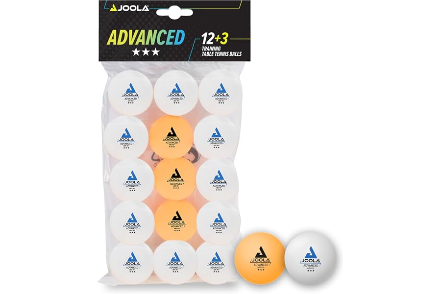 JOOLA Entrenamiento Avanzado de 3 Estrellas Bolas 40 mm de diámetro, Pelotas de Tenis de Mesa