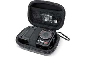 REYGEAK Osmo Action 5 Pro - Funda portátil de Piel sintética para dji Osmo Action 5/4/3 Adventure Combo Accesorios (tamaño pequeño)