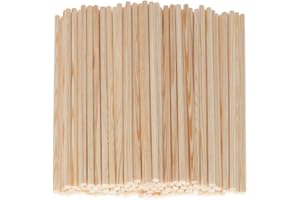 Mendi 100 Palitos Redondos de Madera 20 cm y 5,5 mm Madera Natural I Manualidades I Artesania I Usos en cocina I Postres I Helados I Calidad I Modelismo I Palillos I Palos