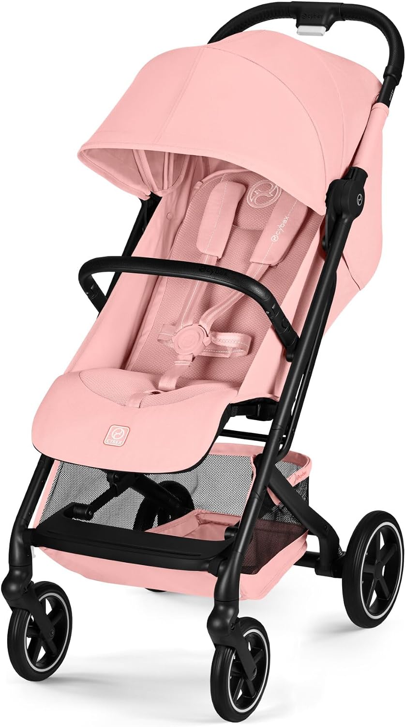 CYBEX Gold Silla de Paseo BEEZY con Reclinado Horizontal Ergonómico, Desde el Nacimiento Hasta los 4 Años Aprox (Máx. 22 kg), Plegable y Compacta, Sistema de Arnés con Una Mano, Candy Pink