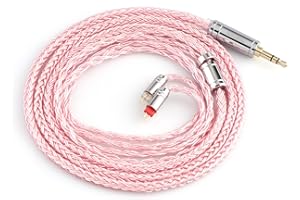 Linsoul Tripowin Zonie IEM Cable, 16 Core Silver Plated Earphone Upgraded Cords, 1.25m SPC in Ear Monitor Cable for 7hz Zero:2 Orchestra Lite Cadenza Hype4 Supermix4(2pin 0.78mm, 3.5mm)