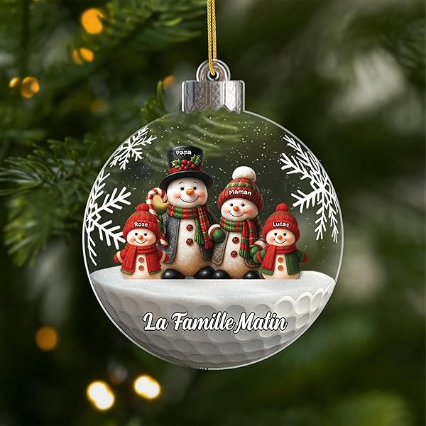 Ornement Personnalisé Pour Une Famille De 8 Personnes Autour Du