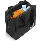 Outdoor Termal Kaplama Beslenme &Ccedil;antası, 5.8 L, Siyah, Seyahat Kamp ve Piknik i&ccedil;in, Sıcak/Soğuk Saklama &Ouml;zellikli