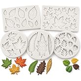 YXHZVON 5 Pcs 3D Silicone Mold for Baking Maple Leaves Fondant | Silicone Mold Baking Molds Decorative Leaves Candles Silicon