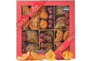 Walnut Tree Large Gift Box of Glacé Fruit with Orange, Pineapple, Cherry, Pear – Handpacked in the UK – Suitable for Vegan, Vegetarian, Halal and Gluten Free Diets – Luxury Gift Selection – 700g Pack