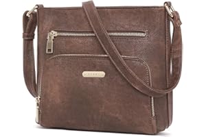 CLUCI Damen Umhängetasche Weiche Vegane Lederhandtaschen Vintage Designer Multi Taschen Reise Schultertasche Dunkelkaffee